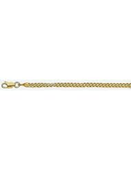 3mm Yellow Pave Light Flat Cuban Chain 30"