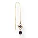 14k Amethyst Gemstone Threader Earrings