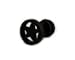 1 pcs Gothic Male Star Stainless Steel Mens Screw Ear Stud Earrings Black Z1012