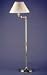 Catalina Lighting W7800 Brass finished swing arm floor lamp, pinch-pleat shade, 57 high