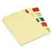 Universal 21870 Economical Insertable Index, Multicolor Tabs, 5-Tab, Letter, Buff, 6 Sets/Pack