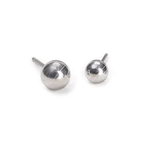 Blomdahl Silver Titanium Ball Earrings