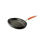 Rachael Ray 15 oval grill pan in orange.