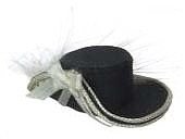 Dollhouse Miniature Handmade Ladies Black Dress Hat