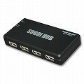 システムトークス SUGOI HUB4Xシリーズ ブラック アダプタ付 USB2-HUB4XA-BK