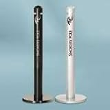 Smoker s Pole, Round, Steel, Silver
