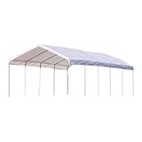 ShelterLogic 12 x 30- Feet Canopy 2- Inch 6-Rib Frame, White Cover