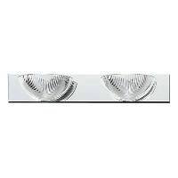 Sea Gull Lighting 4723-05 Oceanic Two-Light Vanity, Chrome Finish with Clear Ribbed Acrylic Diffuser
