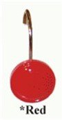 Color Rounds Shower Hooks Set of 12 - Red