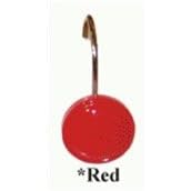 Color Rounds Shower Hooks Set of 12 - Red