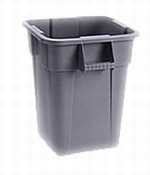 Rubbermaid-White Square Brute Containers 40 gallon (3536WH) Category: Outdoor Trash Cans