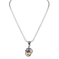 Topaz necklace, 'Golden Majesty' 16" L