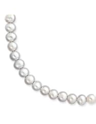 14k 7.5-8mm White Freshwater Onion Cultured Pearl Necklace - WPN075-16"