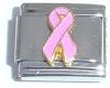 Clearly Charming Pink Ribbon Breast Cancer Awareness Italian Charm