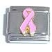 Clearly Charming Pink Ribbon Breast Cancer Awareness Italian Charm