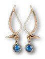 Earspiral Earrings 53XSBPGF with Blue Paua Shell, 14K Gold-filled