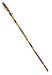 Lightweight Natural Wooden Walking Stick - Hiking Pole - 55 - Carbide Tip with Rubber Boot