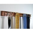 Wood Tie Rack- Walnut Finish- 30 Tie Pegs