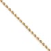 10k 2.5mm Handmade Diamond-cut Rope Chain Anklet - 9 Inch