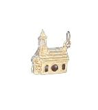 Church, 14K Gold Charm