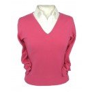 Pull Femme en Cachemire Pur, Col V.