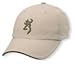 Twill Cap w/3-D Buckmark & Pipe Brim Twill Cap 3D Bkmk Khaki
