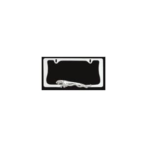 Jaguar / Panther Style License Plate Frame (Smooth Chrome Metal)