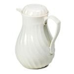 Update International - Swirl Push-button Carafe, 42 Oz., White
