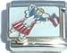 Clearly Charming Angel with US Flag Italian Charm Bracelet Link