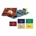 6 Compartment Cafeteria Tray Co-Polymer, 2x2, All Rectangular Compartments