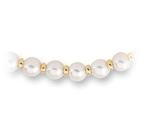 Childrens Toyshop  Jewelry : 14kt. Yellow Gold, Pearl & Bead Bracelet