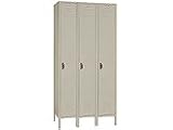 Lyon Locker Single Tier 12x18x60 3 Assembled Putty