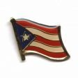 Puerto Rico Country Flag Small Metal Lapel Pin Badge ... 3/4 X 3/4 Inches ... New