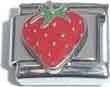 Clearly Charming Strawberry Italian Charm Bracelet Link