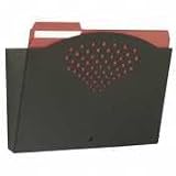 Safco 3170BL Safco Expandable Contemporary Design Steel Wall Pocket, Single Pocket, Black