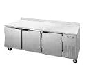93 in Refrigerator, 35.5 in H Work Top, 3 Section/Door, 1/4 HP