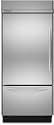 KitchenAid Architect Series II KBLC36FTS 36" Built-In Bottom-Freezer Refrigerator with Glass-Touch Electronic Controls, Automatic Ice Maker & Adjustable SpillClean Glass Shelves: Stainless Steel/Left Hand Door Swing