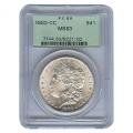 Certified Morgan Silver Dollar 1883-CC MS63 PCGS