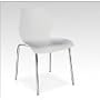 ITALMODERN Lena Side Chair; White/Chrome SET OF 4