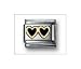 Jewelry : Double Heart Black Classic Enamel, Italian Charm by Nomination Charms