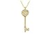 14K Yellow Gold Heart Key Locket Pendant