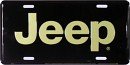Jeep License Plate (Black with Gold Letters)