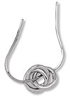 Interlocked Solid Rings Pendant. Comes with a 16 Sterling Silver Necklace.