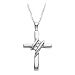 10kt. White Gold, .06 ct. tw. Diamond Fashion Cross Pendant