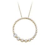 14kt. Gold, 1 ct. tw. Diamond Circle Journey Pendant