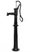 Bevo Nostalgie-Pumpe mit Rosendekor Höhe 67 cm, Grauguß, schwarz lackiert