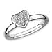 ZALES Stackable Expressions™ Diamond Accent Heart Ring in Sterling Silver samuel b