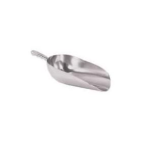 Adcraft ALS-6 12 oz Capacity, 6" Length x 3" Width, Mirror Finish, Heavy Duty Cast Aluminum Scoop with Contoured Handle