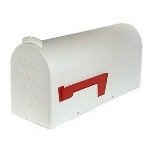 Plastic Rural Mailbox, White