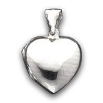 Sterling Silver Domed Large Shaped Heart Locket